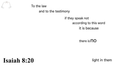 Isaiah 8:20 Say 1 time