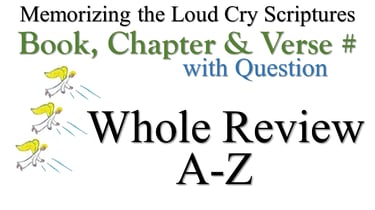 A-Z Book, Chapter & Verse # Whole Review with Question