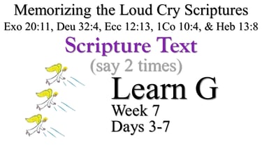 Learn G (Days 3-7)
