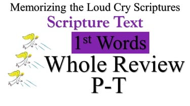 P-T Scripture Text 1st Words