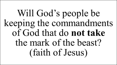 Revelation 14:12 Here is the patience of the saints: here are they that keep the commandments.