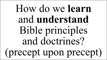Isaiah 28:13 But the word of the Lord was unto them precept upon precept, precept upon precept;