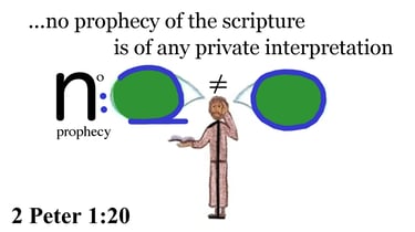 2 Peter 1:20 ...no prophecy of the scripture is of any private interpretation.