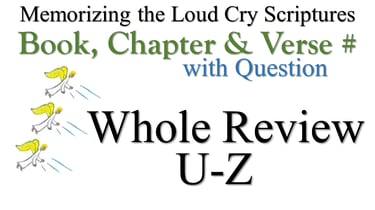 U-Z Book, Chapter & Verse # Whole Review with Question