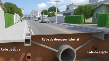 rede de galeria pluvial