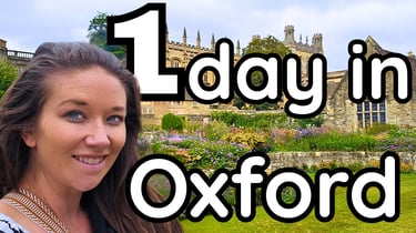 1 day in oxford itinerary with kids, mom in front of christs church in oxford enjoying a day trip