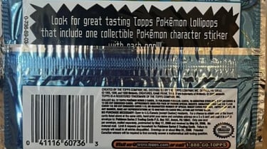 Booster Pack Topps Pokémon series 2 US back