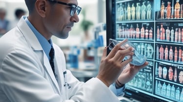 A serene setting with a person meditating in a modern wellness space.