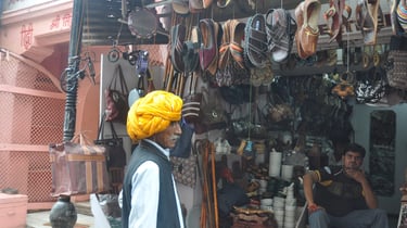 men in the streets of Pushkar , Rajasthan, India