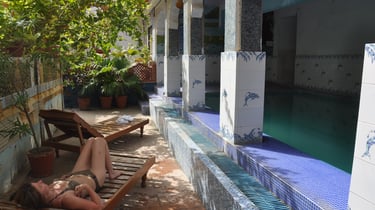 chlling at the hotel in Jodhpur, Rajasthan, India