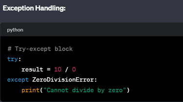 Exception Handling