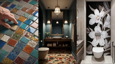 creative mosaic tiles for bathroom design