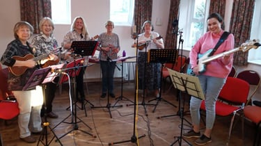 Ukuladies rehearsing
