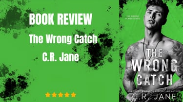Blog post sample showing a book review of The Wrong Catch by C.R. Jane on Click With Marcie website
