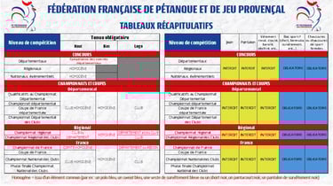 tableau récapitulatif tenue FFPJP 2026