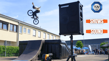 bmx & Mtb airbag show mieten - mobile rampen at tüv center Esslingen neckarwiesenfestival