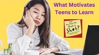 Bored teenager in front of laptop with banner asking what motivates teens to learn 