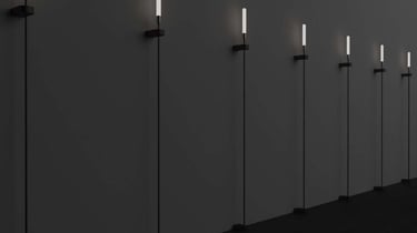 CRONEK Lanza: Lámparas de pie o pared minimalistas con luz vertical