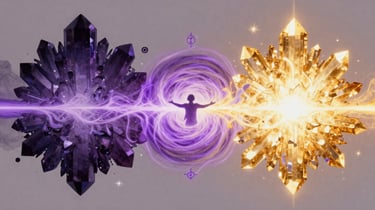 Polarity principle showing mental transmutation from fear to love through vibrational shift