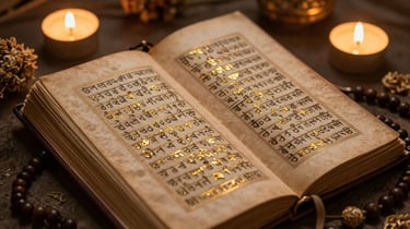 Sanskrit Vedic gratitude texts showing Kritajnata ancient wisdom practice