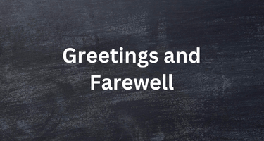1st year middle school greetings and farewell