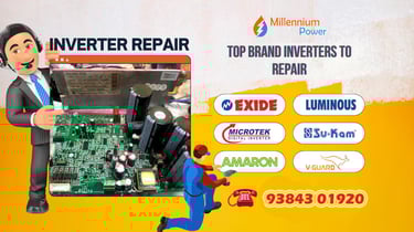 Millenium Power - Inverter Service Coimbatore - Luminous, Microtek, Exide, APC, Kevin