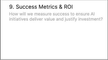 AI Success Metrics & Return On Investment