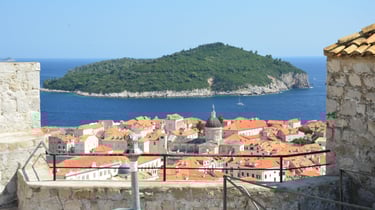 Lokrum Island off Dubrovnik, Croatia taken from the wall