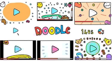 Examples of colorful doodle videos