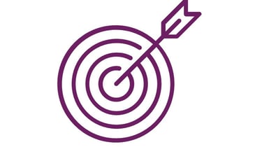 a target target with a dart arrow and a target
