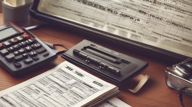 A professional consultant discussing financial documents with a client in a cozy office.