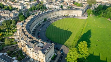 images of the Royal Crescent city of Bath England