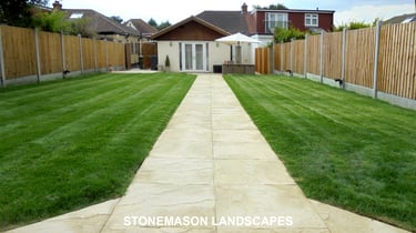 Large multi-level tiered garden makeover, sleeper retaining wall and steps elevated garden