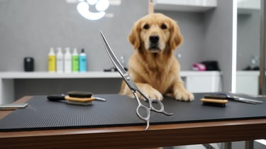 Ervaar salon-stijl trimmen thuis met een premium gebogen hondentrimmer. Veilig voor gezicht en poten