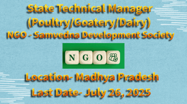 Samvedna Development Society seeks a State Technical Manager