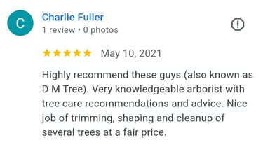 review for dm tree customer in Shawnee kansas