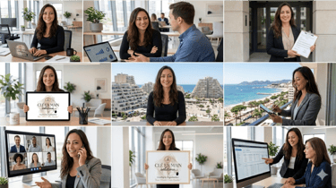 Collage de photos présentant les services d'externalisation administrative et d'organisation - CMS