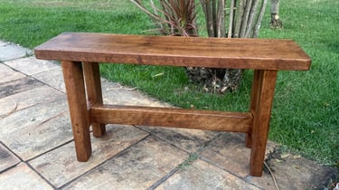 banco em catuaba  1,20 m x 30 cm x 47 cm de altura