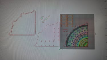 In house Lightburn design: a 3 dimensional railing shelf