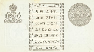 India Banknote Language Panel
