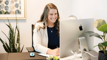 A wellness counselor on a video call