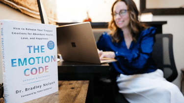 an Emotion code counselor on a video call