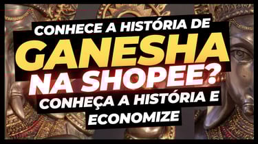 Estátua de Ganesha em promoção na Shopee – símbolo de prosperidade, sabedoria e boas energias