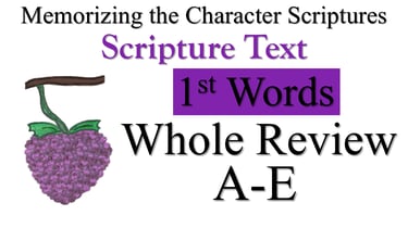 A-E 1st Word Whole Review