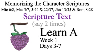 Learn A (Days 3-7)