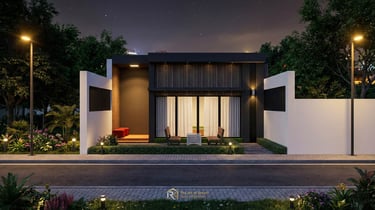Inspirasi desain rumah minimalis modern dengan nuansa warna netral yang memberikan kesan menenangkan