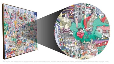 glistening maroon trousers waving to lush papayas