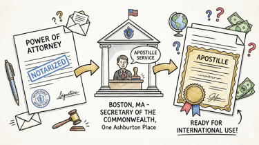 apostille power of attorney notarized document Massachusetts