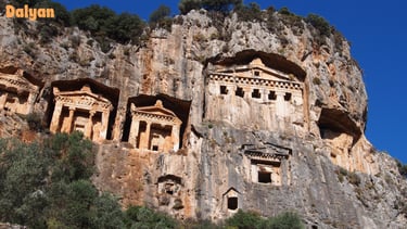  Lycian Rock Tombs in Dalyan