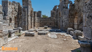 stone walls in an ancient city